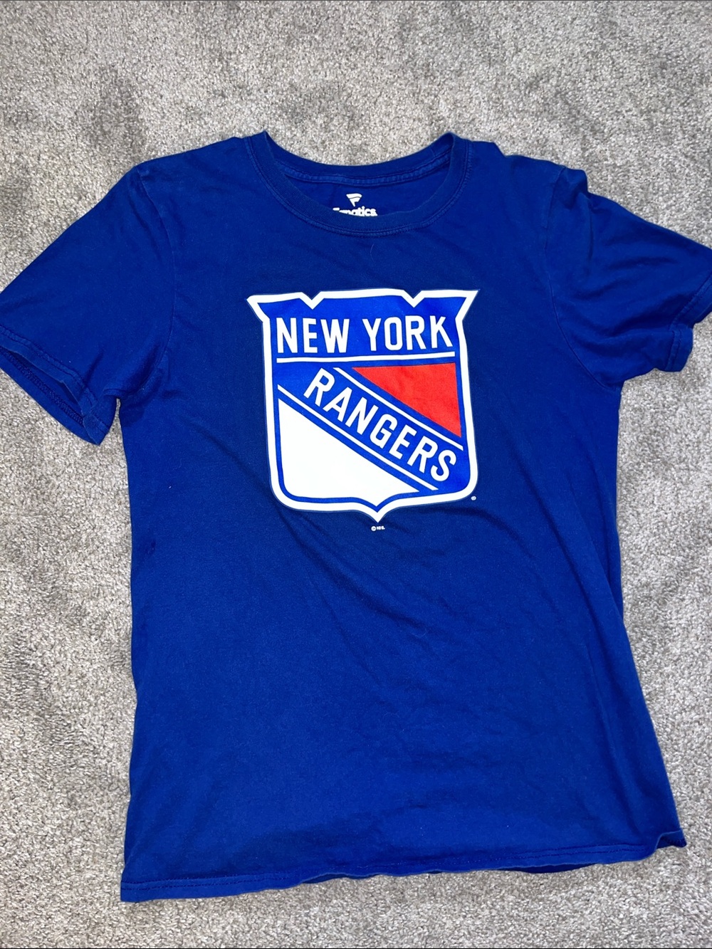 Blue New York Rangers fanatics cotton T shirt S mens unisex